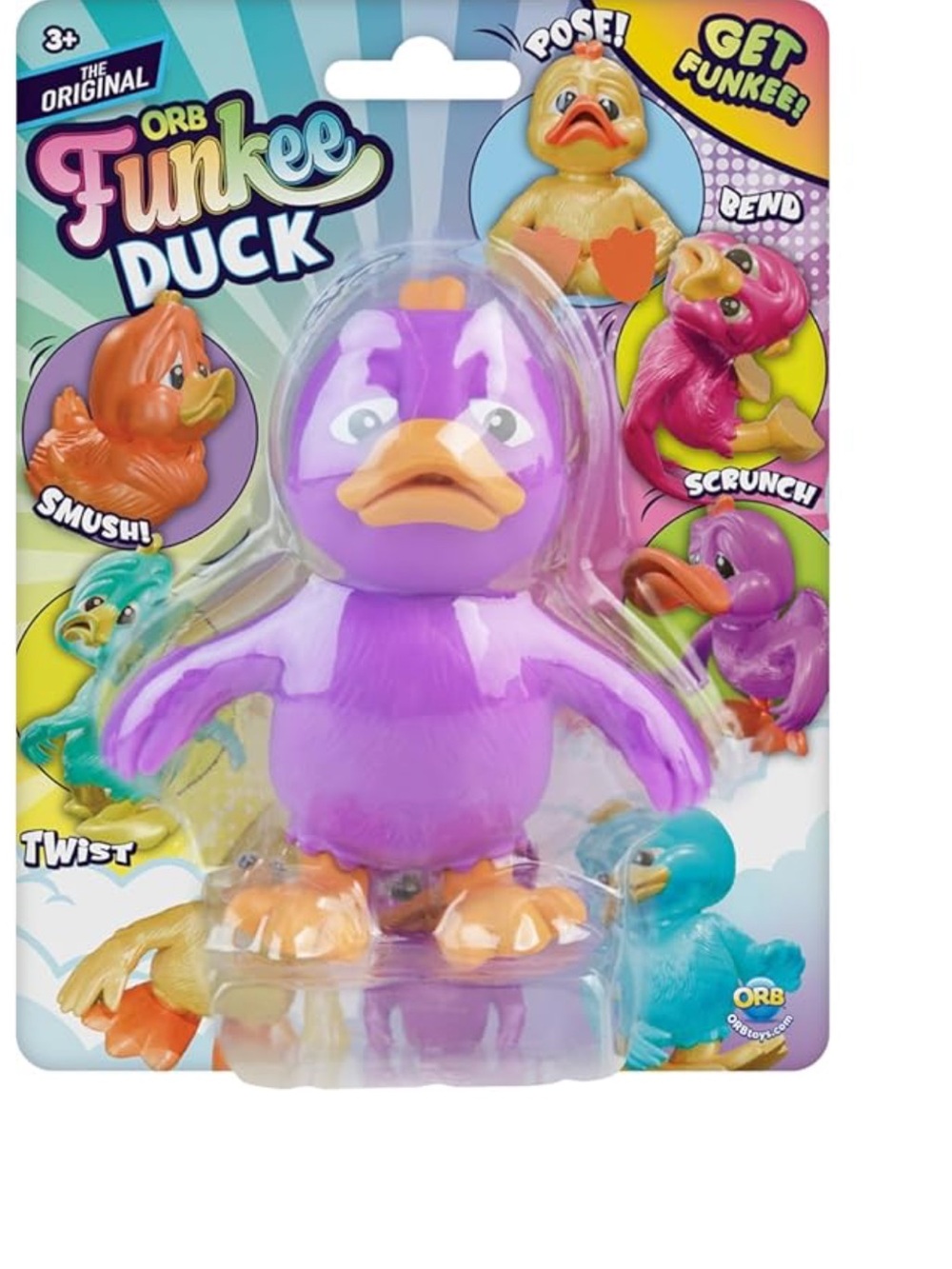 Orb Funkee Duck Purple Stretch Sensory Toy